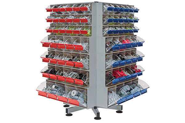 Clear Tip Out Bin Spinner Unit - Material Handling 24/7