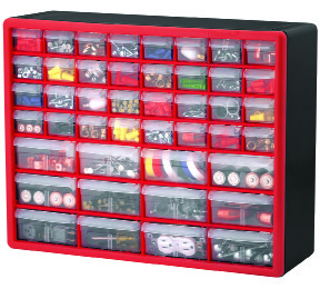 Akro-Mils Black Plastic 24-Drawer Storage Cabinet (Black)